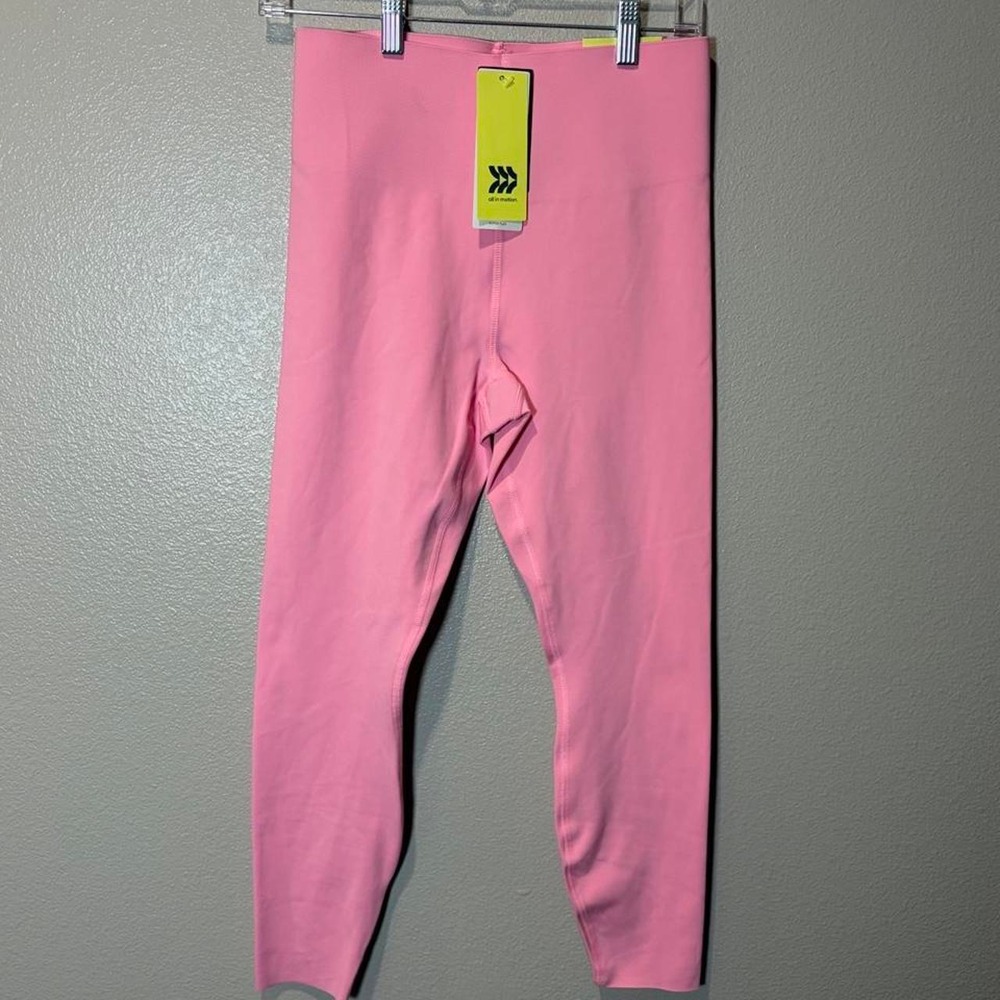 All in Motion Pink Super Flex Bonded Leggings Ultra High Rise 7/8 Length M